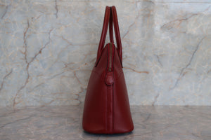 HERMES／BOLIDE 27 Box carf leather Rouge H 〇X Engraving Hand bag 700020069