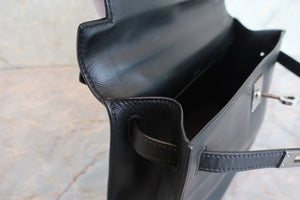 HERMES／エルメス ポシェットケリー ヴォーガリバー ブラック □H刻印 ハンドバッグ 700090083
