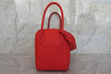 Load image into Gallery viewer, HERMES LINDY 26 Clemence leather Rouge tomate X Engraving Shoulder bag 700030204

