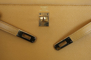 HERMES／エルメス ケリー25 ヴォーエプソン ジョーヌアンブル C刻印 ショルダーバッグ 700070009