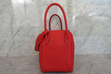 Load image into Gallery viewer, HERMES LINDY 26 Clemence leather Rouge tomate X Engraving Shoulder bag 700030204
