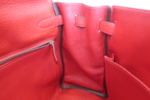 HERMES KELLY 32 Clemence leather Rouge casaque □Q刻印 Shoulder bag 600050104