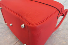 Load image into Gallery viewer, HERMES LINDY 26 Clemence leather Rouge tomate X Engraving Shoulder bag 700030204
