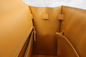 HERMES／エルメス ケリー25 ヴォーエプソン ジョーヌアンブル C刻印 ショルダーバッグ 700070009