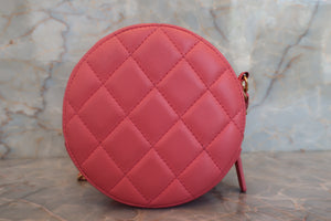CHANEL/シャネル マトラッセラウンドチェーンショルダーバッグ ラムスキン ピンク/ゴールド金具 ショルダーバッグ 700060009