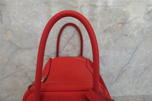 Load image into Gallery viewer, HERMES LINDY 26 Clemence leather Rouge tomate X Engraving Shoulder bag 700030204
