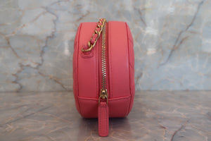 CHANEL/シャネル マトラッセラウンドチェーンショルダーバッグ ラムスキン ピンク/ゴールド金具 ショルダーバッグ 700060009