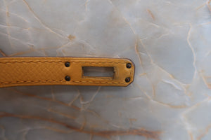 HERMES／エルメス ケリー25 ヴォーエプソン ジョーヌアンブル C刻印 ショルダーバッグ 700070009