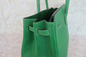 HERMES／エルメス バーキン40 クシュベル グリーン □B刻印 ハンドバッグ 700050010