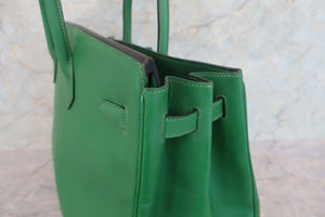HERMES／エルメス バーキン40 クシュベル グリーン □B刻印 ハンドバッグ 700050010
