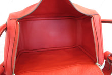 Load image into Gallery viewer, HERMES LINDY 26 Clemence leather Rouge tomate X Engraving Shoulder bag 700030204
