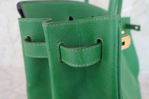 HERMES／エルメス バーキン40 クシュベル グリーン □B刻印 ハンドバッグ 700050010