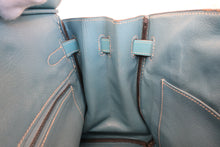 将图片加载到图库查看器，HERMES BIRKIN 30 Togo leather Blue jean □G刻印 Hand bag 800080216
