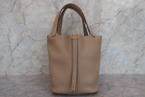 HERMES／エルメス ピコタンロックＭＭ トリヨンクレマンス トレンチ Z刻印 ハンドバッグ 700060304