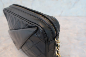 CHANEL Matelasse fringe chain shoulder bag Lambskin Black/Gold hadware Shoulder bag 700090096
