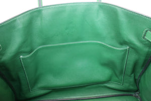 HERMES／エルメス バーキン40 クシュベル グリーン □B刻印 ハンドバッグ 700050010