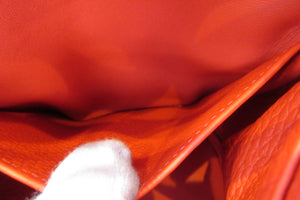 HERMES LINDY 26 Clemence leather Rouge tomate X Engraving Shoulder bag 700030204