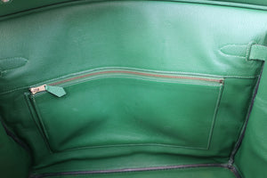 HERMES／エルメス バーキン40 クシュベル グリーン □B刻印 ハンドバッグ 700050010