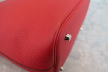 将图片加载到图库查看器，HERMES PICOTIN LOCK MM Clemence leather Rouge garance □H刻印 Hand bag 800030187

