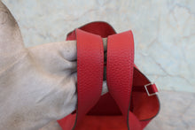 将图片加载到图库查看器，HERMES PICOTIN LOCK MM Clemence leather Rouge garance □H刻印 Hand bag 800030187
