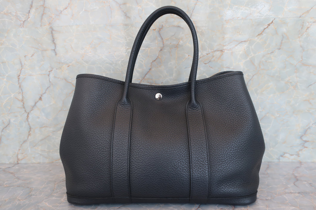 HERMES／エルメス ガーデンパーティPM ネゴンダ ブラック □R刻印 トートバッグ 700080030