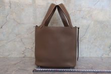 Load image into Gallery viewer, HERMES PICOTIN LOCK PM Clemence leather Etoupe gray □Q Engraving Hand bag 700120019
