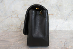 CHANEL/シャネル ダイアナマトラッセチェーンショルダーバッグ ラムスキン ブラック/ゴールド金具 ショルダーバッグ 700060147