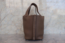 Load image into Gallery viewer, HERMES PICOTIN LOCK PM Clemence leather Etoupe gray □Q Engraving Hand bag 700120019

