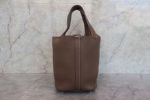 Load image into Gallery viewer, HERMES PICOTIN LOCK PM Clemence leather Etoupe gray □Q Engraving Hand bag 700120019
