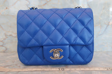 画像をギャラリービューアに読み込む, CHANEL/シャネル ミニマトラッセシングルフラップチェーンショルダーバッグ ラムスキン ブルー/シルバー金具 ショルダーバッグ 700060011
