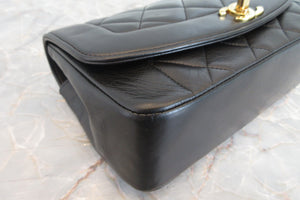 CHANEL/シャネル ダイアナマトラッセチェーンショルダーバッグ ラムスキン ブラック/ゴールド金具 ショルダーバッグ 700060147