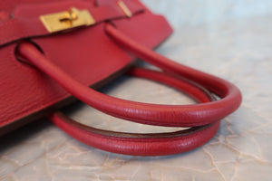HERMES BIRKIN 35 Clemence leather Rouge garance □I刻印 Hand bag 600050227