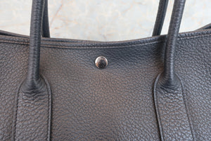 HERMES／エルメス ガーデンパーティPM ネゴンダ ブラック □R刻印 トートバッグ 700080030