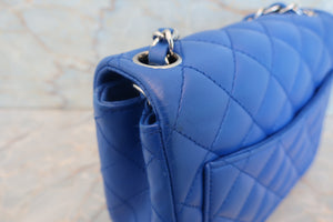 CHANEL/シャネル ミニマトラッセシングルフラップチェーンショルダーバッグ ラムスキン ブルー/シルバー金具 ショルダーバッグ 700060011