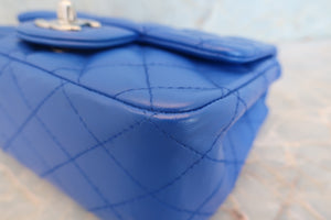 CHANEL/シャネル ミニマトラッセシングルフラップチェーンショルダーバッグ ラムスキン ブルー/シルバー金具 ショルダーバッグ 700060011