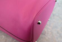 画像をギャラリービューアに読み込む, HERMES／エルメス ピコタンロックMMトレサージュ ヴォーエプソン マグノリア/ブルーサフィール/クレ C刻印 ハンドバッグ 800030190
