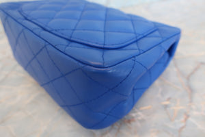 CHANEL/シャネル ミニマトラッセシングルフラップチェーンショルダーバッグ ラムスキン ブルー/シルバー金具 ショルダーバッグ 700060011