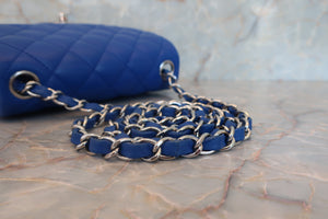 CHANEL/シャネル ミニマトラッセシングルフラップチェーンショルダーバッグ ラムスキン ブルー/シルバー金具 ショルダーバッグ 700060011