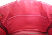 将图片加载到图库查看器，HERMES BIRKIN 35 Clemence leather Rouge garance □I刻印 Hand bag 600050227
