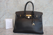 Load image into Gallery viewer, HERMES BIRKIN 35 Ardennes leather Black □G Engraving Hand bag 700010045
