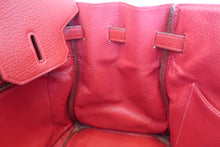 Load image into Gallery viewer, HERMES BIRKIN 35 Clemence leather Rouge garance □I Engraving Hand bag 600050227
