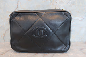 CHANEL/シャネル フリンジチェーンショルダーバッグ ラムスキン ブラック/ゴールド金具 ショルダーバッグ 600100145