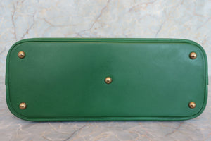 HERMES／エルメス ボリード35 クシュベル グリーン/ネイビー 〇Z刻印 ハンドバッグ 700060309