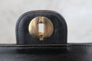 CHANEL Matelasse double flap chain shoulder bag Lambskin Black/Gold hadware Shoulder bag 600040125