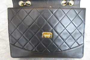 CHANEL 2.55 Matelasse chain shoulder bag Lambskin Black/Gold hadware Shoulder bag 700060129