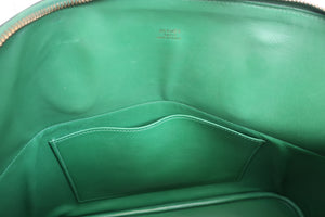 HERMES／エルメス ボリード35 クシュベル グリーン/ネイビー 〇Z刻印 ハンドバッグ 700060309