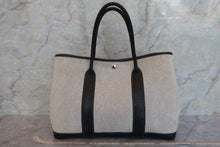 将图片加载到图库查看器，HERMES GARDEN PARTY PM BOLDIC Toile H/Leather Gray/Black Tote bag 600080089
