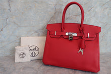 將圖片載入圖庫檢視器 HERMES／エルメス バーキン30 ヴォーエプソン ルージュカザック □P刻印 ハンドバッグ 700060253

