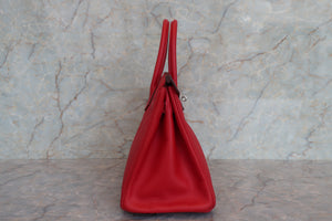 HERMES／エルメス バーキン30 ヴォーエプソン ルージュカザック □P刻印 ハンドバッグ 700060253
