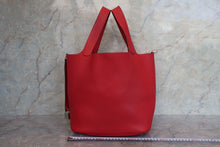 Load image into Gallery viewer, HERMES PICOTIN LOCK GM Clemence leather Rouge casaque □R Engraving Hand bag 700120004
